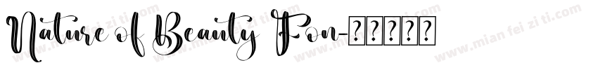Nature of Beauty Fon字体转换